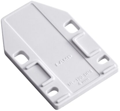 4-delige afstandsplaat, gemaakt van polyacetaal, oppervlak: wit, 70 mm (2-3/4"), ML-120-DP4-WT. Compensatieplaat voor magnetische druksluitingen ML-120BR, ML-120W en ML-120BL van Sugatsune, van Sugatsune / LAMP® (Japan) - Afbeelding 5