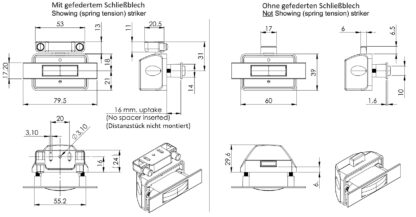 Hoogwaardige drukknoop met soft-close en handgreepfunctie, gemaakt van zamak, oppervlak: zwart, design: rechthoekig, 14.03.043-0. Stevige drukknoop voor caravan, jacht, privévliegtuig en nog veel meer, van SISO Denemarken - Afbeelding 4