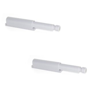 2-delige elegante kliksluiting, oppervlak: grijs, 62 mm (2-7/16"), uitvoering: niet-magnetisch, 2033821. Stevige push-to-open sluiting voor meubeldeuren, kastdeuren, kleppen en nog veel meer, van EMUCA