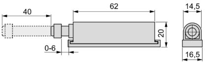 2 stuks elegante kliksluitingen, oppervlak: zwart, 62 mm (2-7/16"), uitvoering: niet-magnetisch, 2033817. Stevige push-to-open sluiting voor meubeldeuren, kastdeuren, kleppen en nog veel meer, van EMUCA - Afbeelding 2