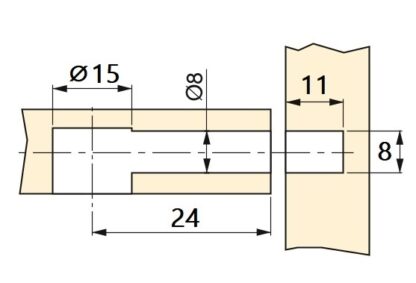 20 stuks expansiebouten, gemaakt van staal en kunststof, oppervlak: verzinkt, 21,6 mm (27/32"), 5912805. Uitbreidbaar verbindingsanker voor excentrische connectoren, legborden, kastonderdelen en nog veel meer, van EMUCA - Afbeelding 3