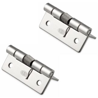 2 stukken hoogwaardige veerband, gemaakt van roestvrij staal SUS304, 32 mm (1-17/64"), koppel: 12,3 N·m, TH-61SUS-2. Robuust veerscharnier voor apparaatkleppen, huisdeuren, afdekkingen en nog veel meer, door TOCHIGIYA (Japan)