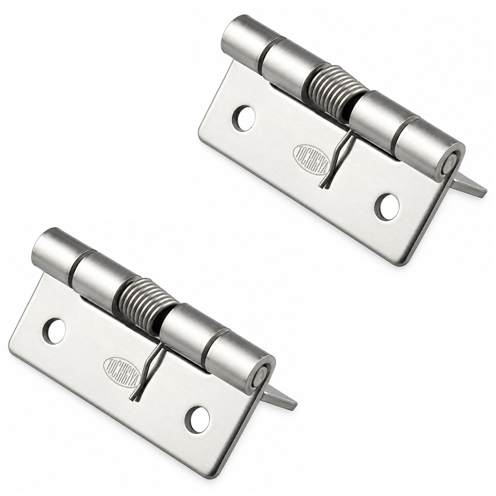 2 stukken hoogwaardige veerband, gemaakt van roestvrij staal SUS304, 32 mm (1-17/64"), koppel: 12,3 N·m, TH-61SUS-2. Robuust veerscharnier voor apparaatkleppen, huisdeuren, afdekkingen en nog veel meer, door TOCHIGIYA (Japan)
