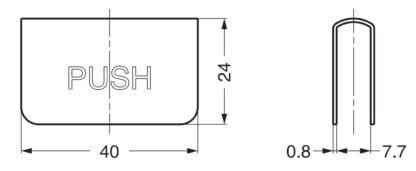 Tegenplaat voor glasdikte 5 mm (13/64"), gemaakt van staal, oppervlak: verchroomd, 40 mm (1-37/64"), K-130CR. Tegenhanger voor glazen kastdeur, magnetische vliegenvanger en nog veel meer, van Sugatsune / LAMP® (Japan) - Afbeelding 2