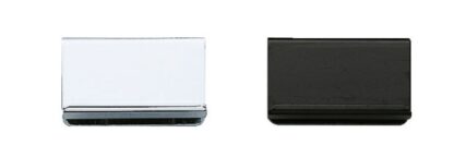 Contraplaat voor glasdikte 6 mm (15/64"), met handgreepfunctie K-150B en K-130-P6, 40 mm (1-37/64") van Sugatsune, verchroomd. Voorbeeld van een mogelijke toepassing