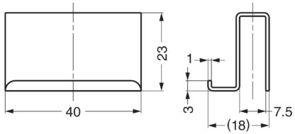 Contraplaat voor glasdikte 6 mm (15/64"), met handgreepfunctie, oppervlak: verchroomd, 40 mm (1-37/64"), K-150CR en K-130-P6. Tegenhanger voor glazen kastdeur, magnetische vliegenvanger en nog veel meer, van Sugatsune / LAMP® (Japan) - Afbeelding 2