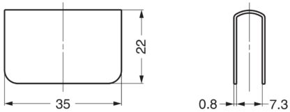Tegenplaat voor glasdikte 6 mm (15/64"), gemaakt van staal, oppervlak: verchroomd, 35 mm (1-3/8"), K-110CR en K-110-P6. Tegenhanger voor glazen kastdeur, magnetische vliegenvanger en nog veel meer, van Sugatsune / LAMP® (Japan) - Afbeelding 2