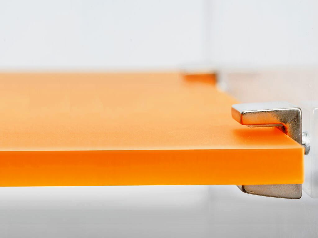 8 stks hoogwaardige glazen plankdragers, oppervlak: vernikkeld, 3 mm (1/8"), 4010007. Glazen plankbeugels voor glazen planken, glazen kastplanken, badkamerkasten en meer, door EMUCA - Afbeelding 5