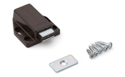 2 stuks hoogwaardige magnetische druksluitingen, incl. contraplaat, oppervlak: bruin, 38 mm (1-1/2"), ML-80BR. Push-to-open deuropener voor meubeldeuren, kastdeuren en nog veel meer, van Sugatsune / LAMP® (Japan) - Afbeelding 5