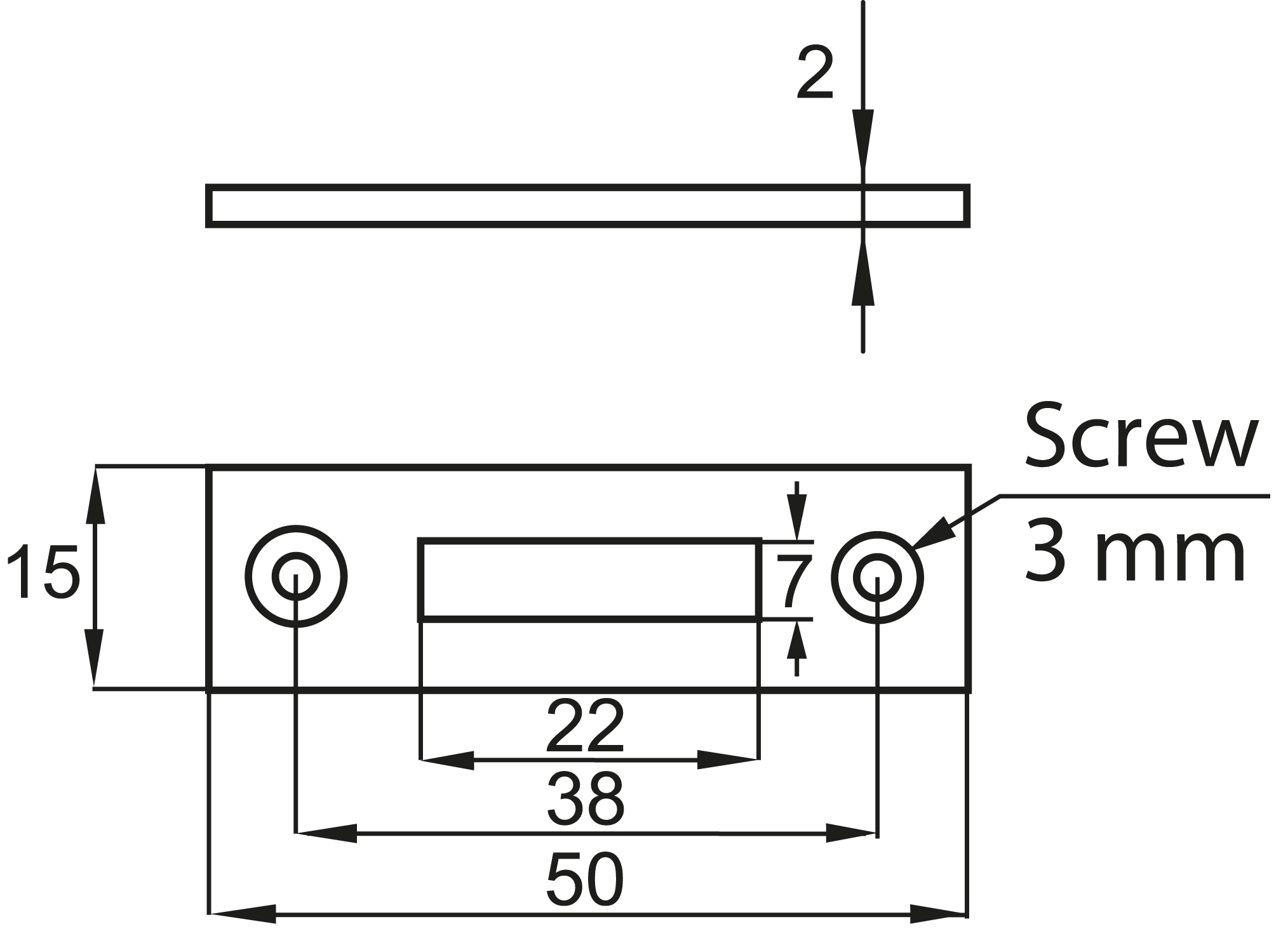 6 stuks robuuste schroefplaat, gemaakt van staal, oppervlak: vernikkeld, 50 mm (1-31/32"), 14.01.510-1. - Afbeelding 2