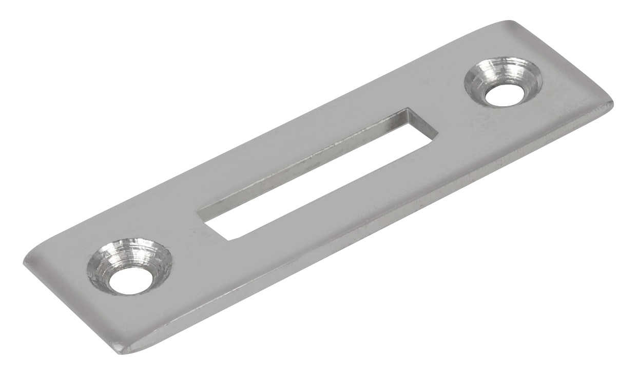 6 stuks robuuste schroefplaat, gemaakt van staal, oppervlak: vernikkeld, 50 mm (1-31/32"), 14.01.510-1. - Afbeelding 3