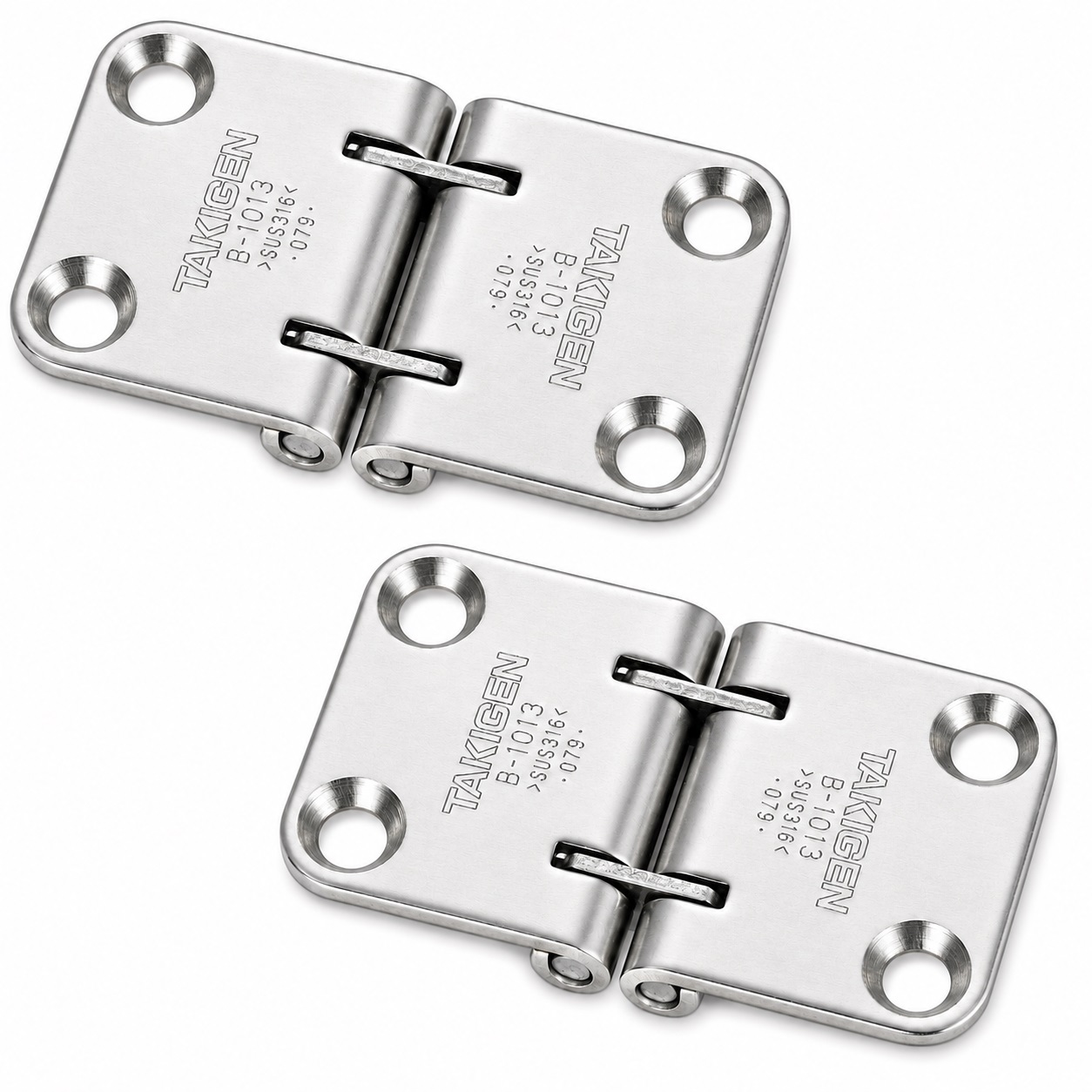 2 stuks roestvrijstalen hoogwaardige hatch scharnier, B-1013, Maat: 70mm, door TAKIGEN. Productfoto