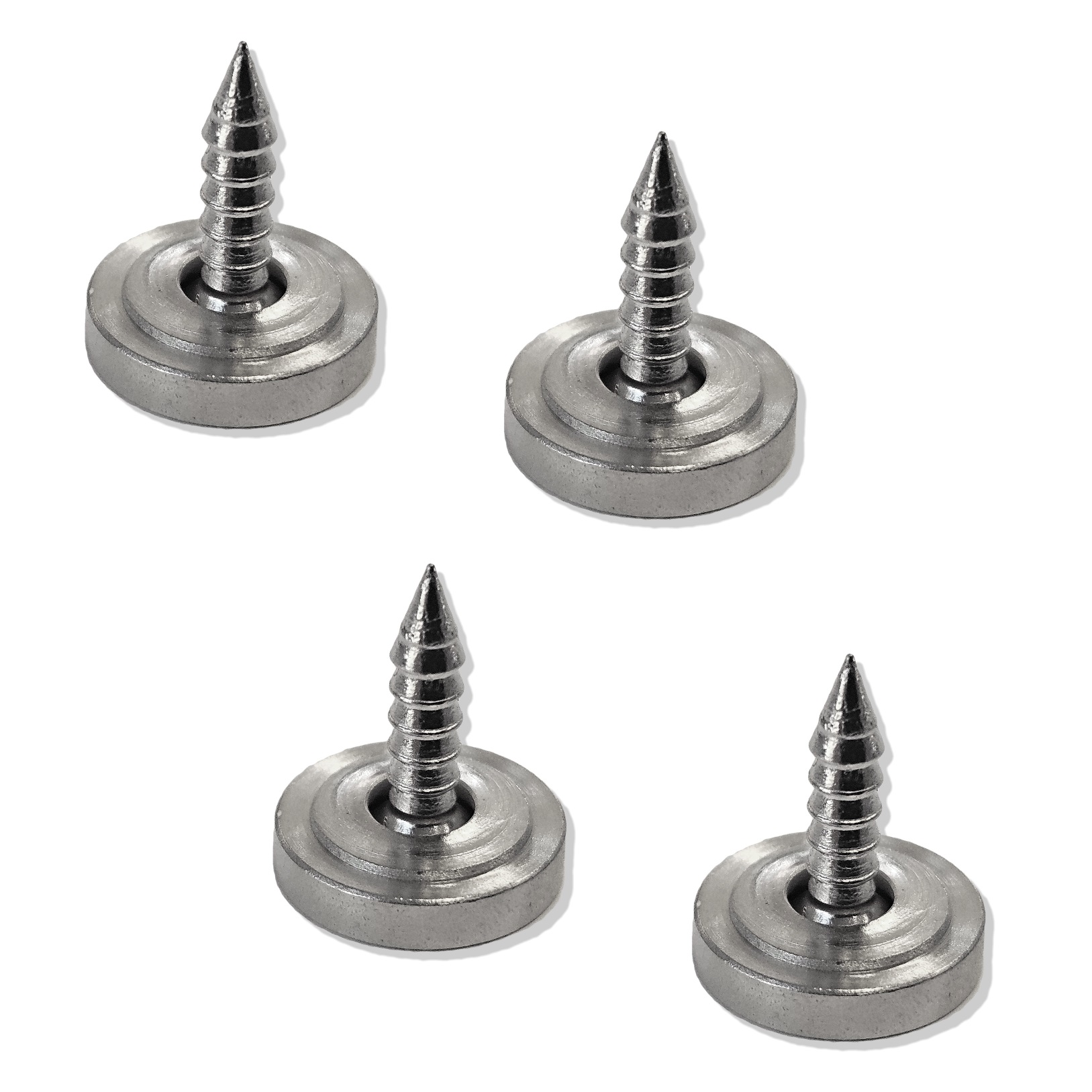 4 stuks ronde beweegbare magnetische counterplaat voor verbouwing, Z4, maat: 12 mm, van Sugatsune, vernikkeld. Product afbeelding
