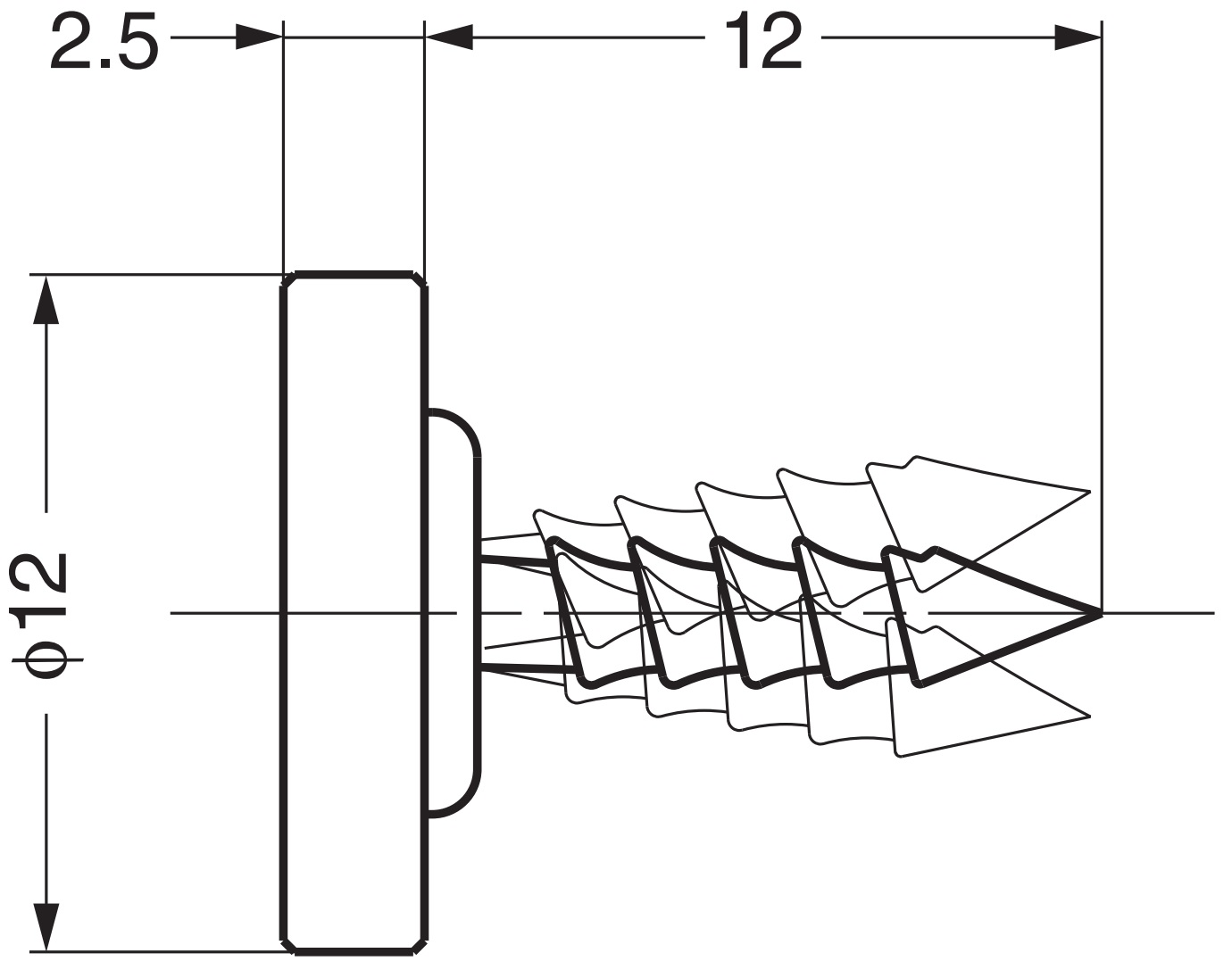 4 delen ronde beweegbare magnetische counterplaat voor verbouwing, oppervlak: nikkelgeplateerd, 12 mm (15/32"), Z4. Magnetisch tegenhanger voor magnetische sluitingen, magnetisch slot, kastdeur en nog veel meer, door Sugatsune / LAMP® (Japan) - Afbeelding 2