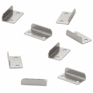 8 stukken hoogwaardige vergrendelingsbeugel, gemaakt van staal, oppervlakte: nikkelgeplateerd, 30 mm (1-3/16"), 14.01.064-1. Robuuste sluitplaat voor meubelslot, kastslot, schroefslot, kastdeur en nog veel meer, door SISO Denemarken