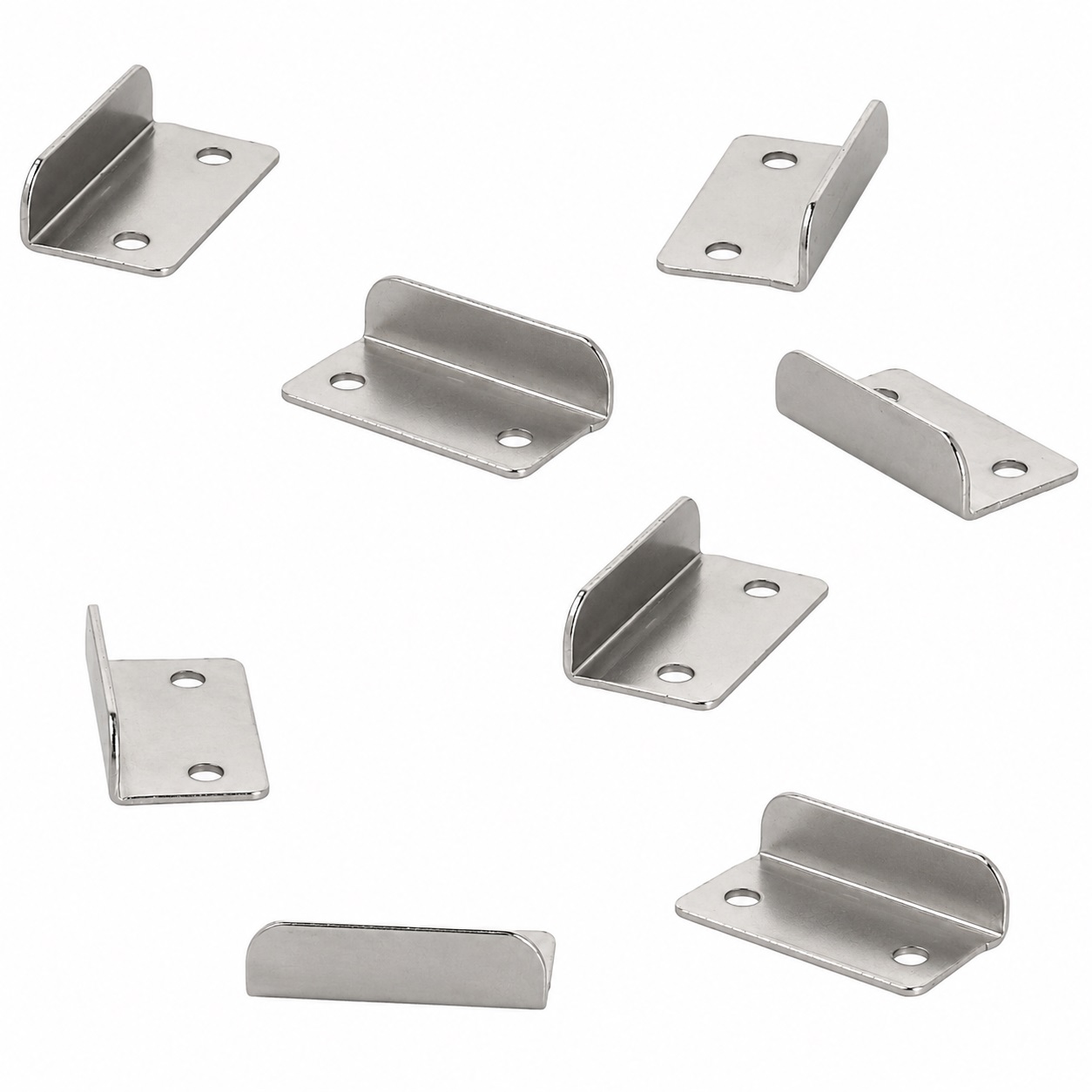8 stukken hoogwaardige vergrendelingsbeugel, gemaakt van staal, oppervlakte: nikkelgeplateerd, 30 mm (1-3/16"), 14.01.064-1. Robuuste sluitplaat voor meubelslot, kastslot, schroefslot, kastdeur en nog veel meer, door SISO Denemarken