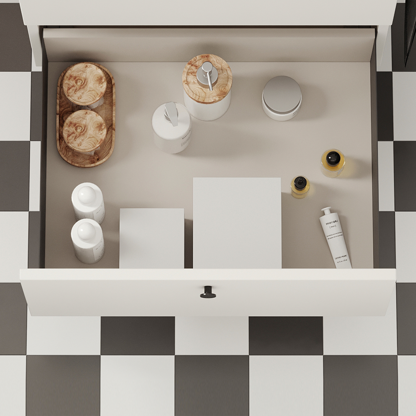 Ladeset, met extra dunne frames, hoogte: 88 mm (3-15/32"), oppervlak: antracietgrijs, 400 mm (15-3/4"), uitvoering: gedeeltelijke uittrekbare met softclose, 3275235. ladeset voor keukenmeubels en nog veel meer, van EMUCA - Afbeelding 2