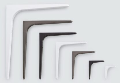 2 stuks hoogwaardige heavy-duty montagebeugel, draagvermogen: 30 kg (67 lbs), oppervlak: wit, 86 mm (3,4"), BTK-85W. Heavy-duty rekbeugels voor planken, scheidingswanden, planken, planken, hoekverbindingen en nog veel meer, van Sugatsune / LAMP® (Japan) - Afbeelding 6