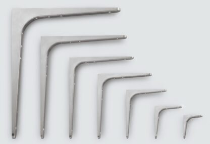 2 stuks hoogwaardige heavy-duty montagebeugel, draagvermogen: 30 kg (67 lbs), oppervlak: wit, 86 mm (3,4"), BTK-85W. Heavy-duty rekbeugels voor planken, scheidingswanden, planken, planken, hoekverbindingen en nog veel meer, van Sugatsune / LAMP® (Japan) - Afbeelding 5