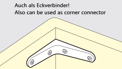 2 stuks hoogwaardige heavy-duty montagebeugel, draagvermogen: 30 kg (67 lbs), oppervlak: wit, 86 mm (3,4"), BTK-85W. Heavy-duty rekbeugels voor planken, scheidingswanden, planken, planken, hoekverbindingen en nog veel meer, van Sugatsune / LAMP® (Japan) - Afbeelding 3