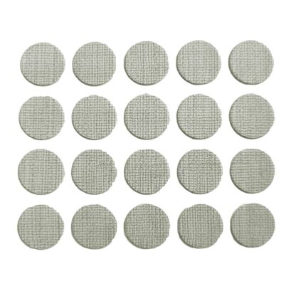 20 stuks zelfklevend boorgatdeksel van kunststof, oppervlak: textiellook, beige, 13 mm (0,6") 5128928. Kunststof schroefgatafdekking voor meubels, kast, tafel, bed, keukenkasten en nog veel meer, van EMUCA