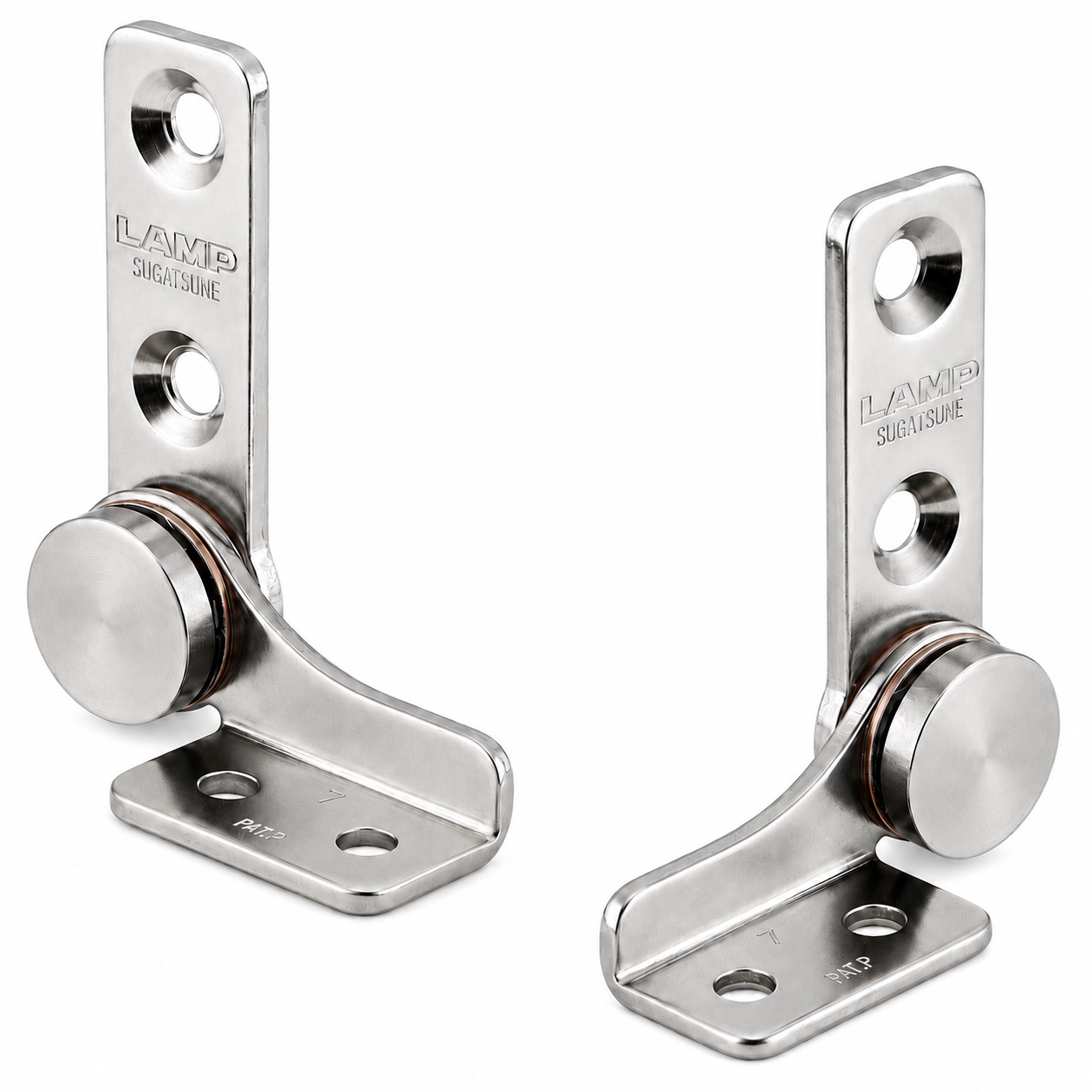 Set van 2 wrijvingscharnieren (links + rechts), koppel: 1,4 N·m, HG-TB7. 2 hoogwaardige wrijvingscharnieren voor apparaatdeksels, meubelkleppen, monitorbehuizingen en nog veel meer, door Sugatsune / LAMP® (Japan)