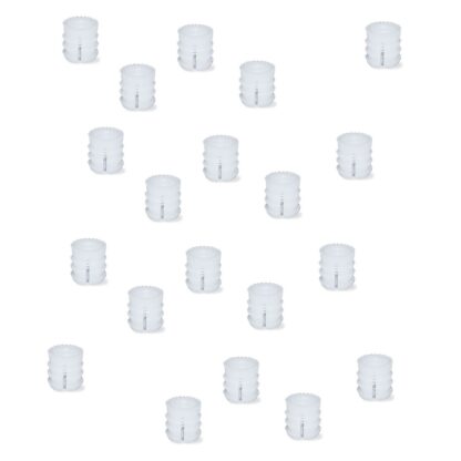 20-delige hoogwaardige spreidhuls met binnendraad M6, gemaakt van nylon (PA), 13 mm (33/64"), 9007820. Praktisch expansiedraadinzetstuk voor houten onderdelen, meubelaansluitingen, elektronicabehuizingen en nog veel meer, van EMUCA