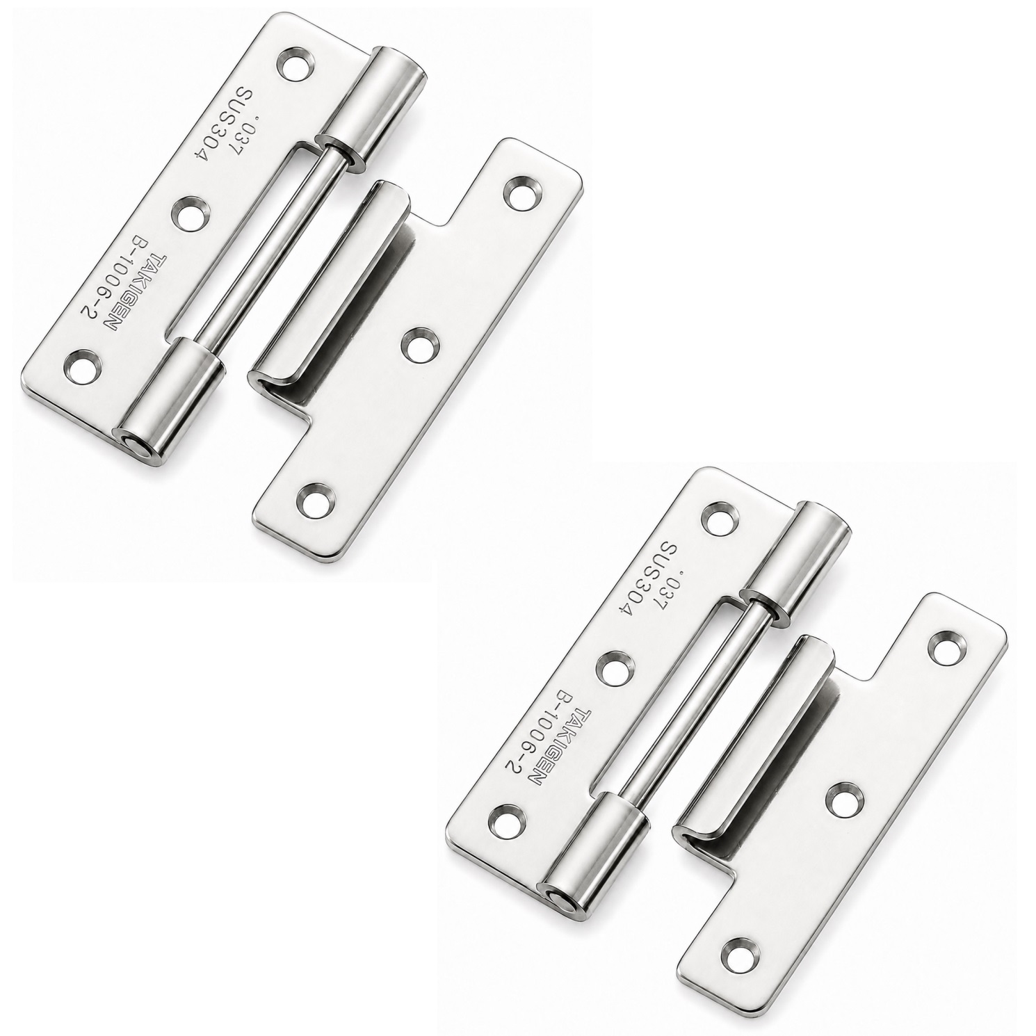 2 stukken hoogwaardige plug-in scharnier, B-1006-2, hoogte: 50 mm, van TAKIGEN, laadcapaciteit: 6 kg (14 lbs). Productafbeelding