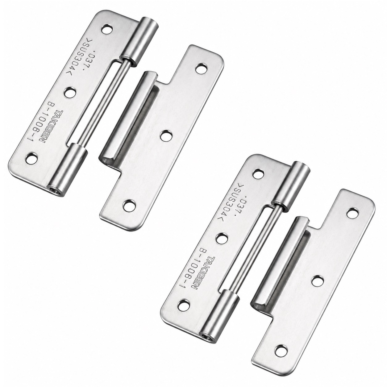 2 stukken hoogwaardige plug-in scharnier, B-1006-1, hoogte: 64 mm, van TAKIGEN, laadvermogen: 8 kg (18 lbs). Productafbeelding