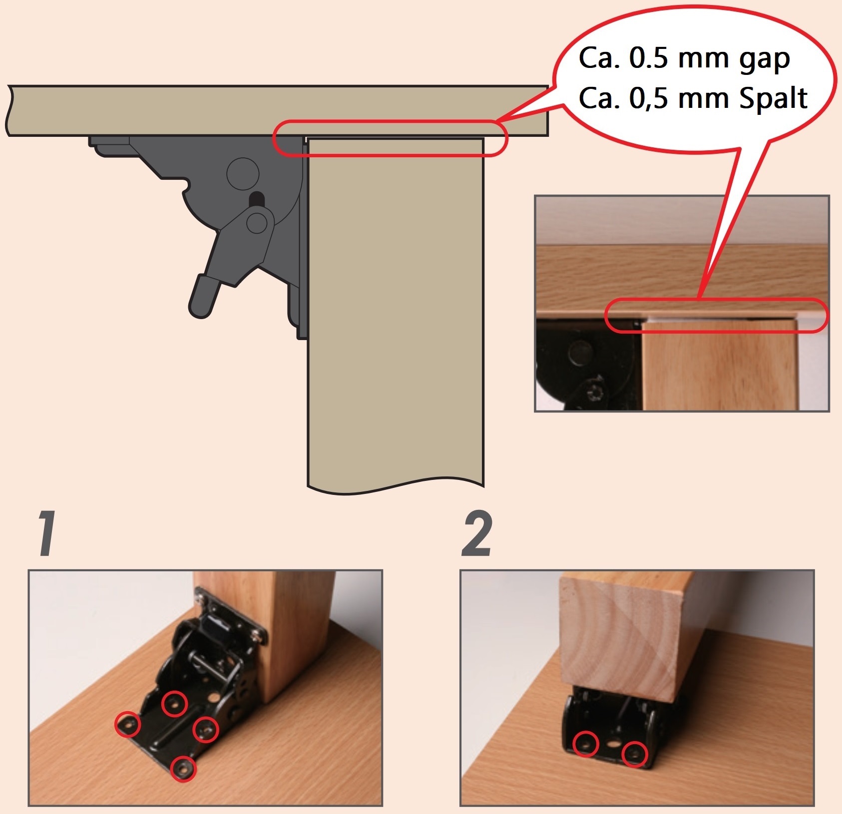 4 stuks robuuste tafelpoot opvouwbare fitting, gemaakt van staal, oppervlak: zwart, B205-KTL-BK. Opvouwbare tafelpoten voor lage tafels, salontafels, houten tafelpoten en meer, Kojima (Japan) - Afbeelding 3