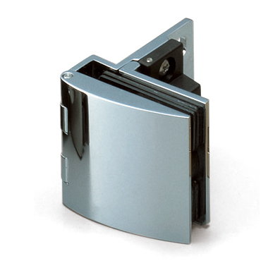 Glazen deurscharnier, half-oppervlakkig, met vergrendelingsfunctie GH-456C-CR, door Sugatsune / LAMP (Japan)