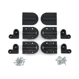 Scharnier met zachte dichtsluitingsdemping, met afdekking, zwarte HG-JHM20-80BL, door Sugatsune / LAMP (Japan)