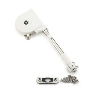 Zachte klepkoppeling, korte arm, oppervlak: wit, SDS-100W-TVZ, van Sugatsune / LAMP (Japan)