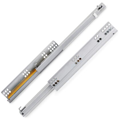 Geleiders onder de vloer, 3019005, 250 mm (9-27/32"), van EMUCA, draagvermogen: 25 kg (56 lbs), uitvoering: gedeeltelijk uittrekbaar met softclose. Product afbeelding