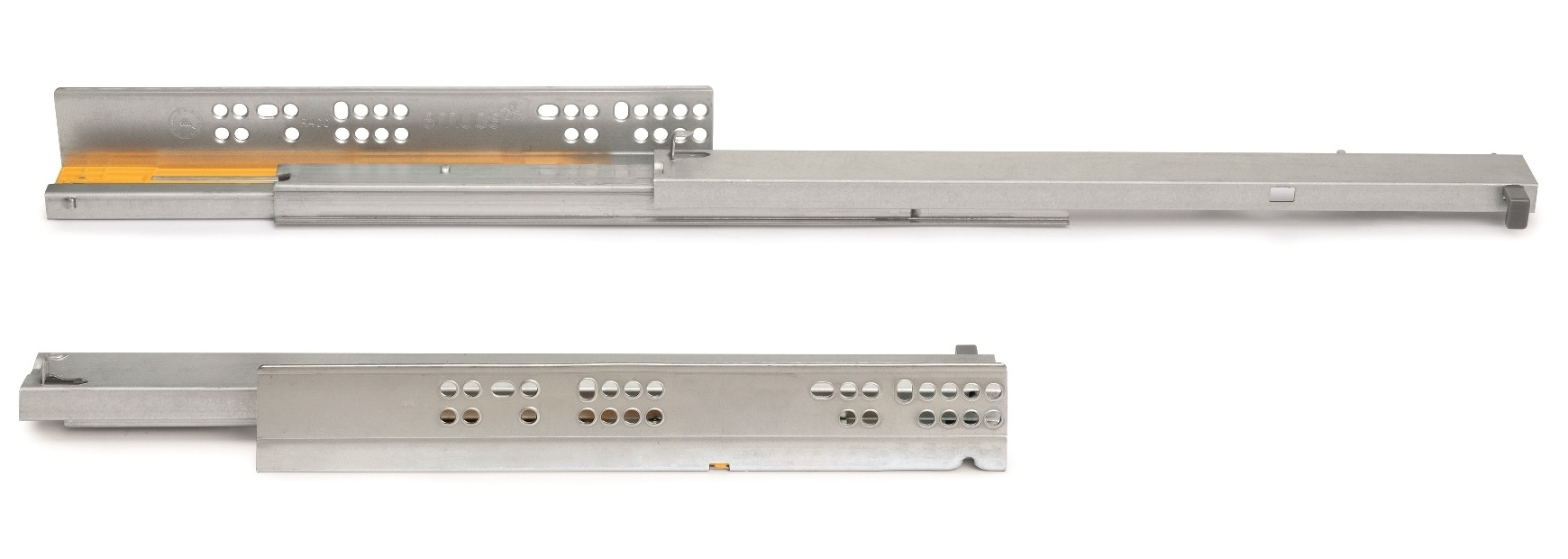 Geleiders onder de vloer, draagvermogen: 30 kg (67 lbs), 600 mm (23-5/8"), uitvoering: volledig uittrekbaar met softclose, 3124705. Hoogwaardige ondervloeruittrekelementen voor houten lades, houten lades, houten planken en nog veel meer, van EMUCA - Afbeelding 6