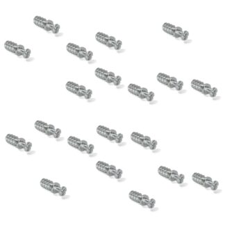 20 stuks robuuste verbindingsbout voor boring ⌀6 mm, gemaakt van staal, 8 mm (5/16"), 8905205. Stevige excentrische pen voor meubelaansluiting en nog veel meer, van EMUCA