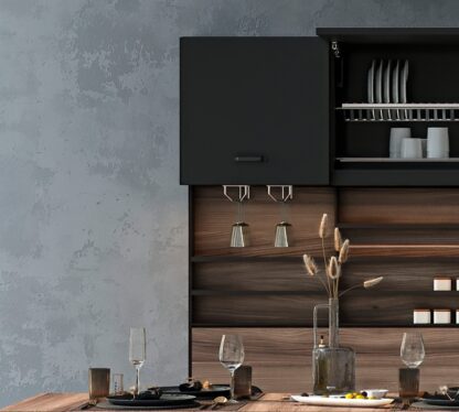 Hoogwaardige wijnglashouder, gemaakt van staal, oppervlak: verchroomd, 340 mm (13-25/64"), 8938011. Praktische glazenhouder voor wijnglazen, champagneglazen, cocktailglazen, cognacglazen, bekers en nog veel meer, van EMUCA - Afbeelding 5